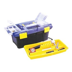 Meijia Tool Box Organizer Black and Yellow 16inch Meijia Tool Box Organizer Black and Yellow 16inch